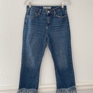 TOPSHOP moto dree jeans fringe jeans